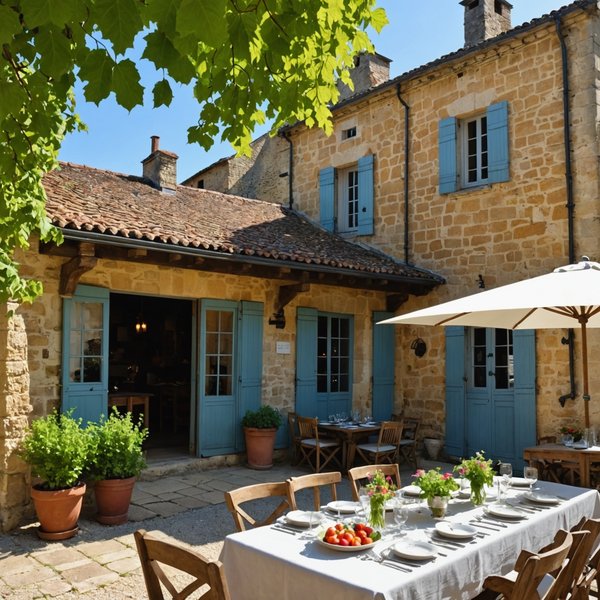 Où peut-on louer une maison de vacances en Dordogne avec des ateliers de cuisine et des visites de marchés?